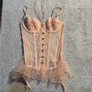 Victoria's Secret Pink Lace Corset Bra